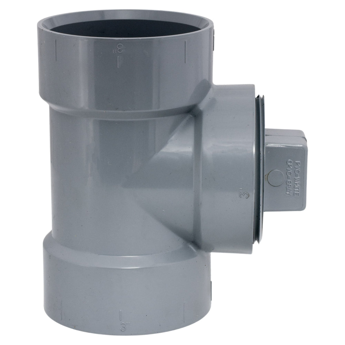 AW-00444X-0030C 3" Cleanout Tee Hub x Hub x FIP CPVC Chemical Drainage Fitting
