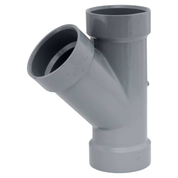 AW-00600-0020C 2" Wye All Hub CPVC Chemical Drainage Fitting