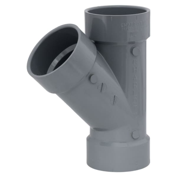 AW-00600-0030C 3" Wye All Hub CPVC Chemical Drainage Fitting