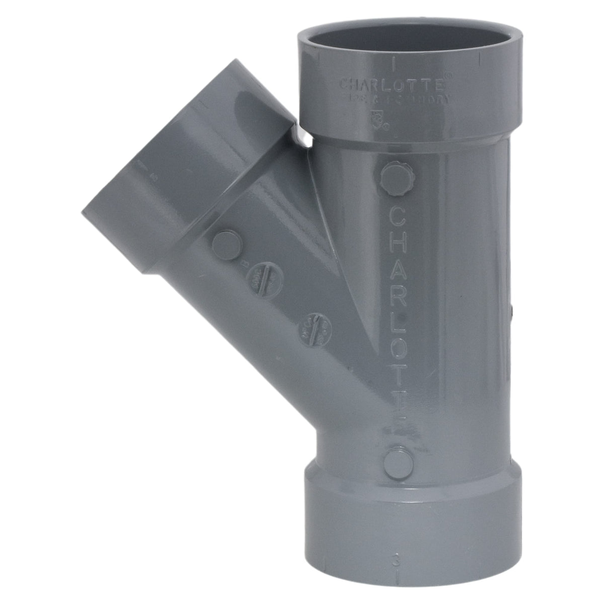 AW-00600-0030C 3" Wye All Hub CPVC Chemical Drainage Fitting