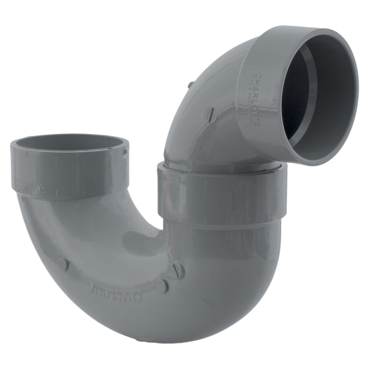 AW-00706X-0040C 4" P-Trap Hub x Hub CPVC ChemDrain® Chemical Drainage Fitting