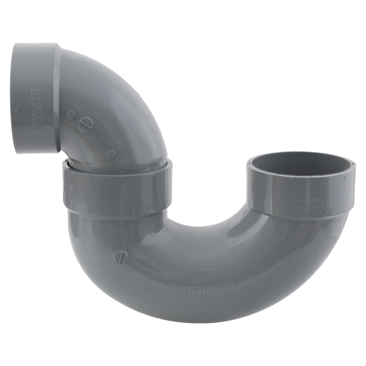 AW-00706X-0040C 4" P-Trap Hub x Hub CPVC ChemDrain® Chemical Drainage Fitting
