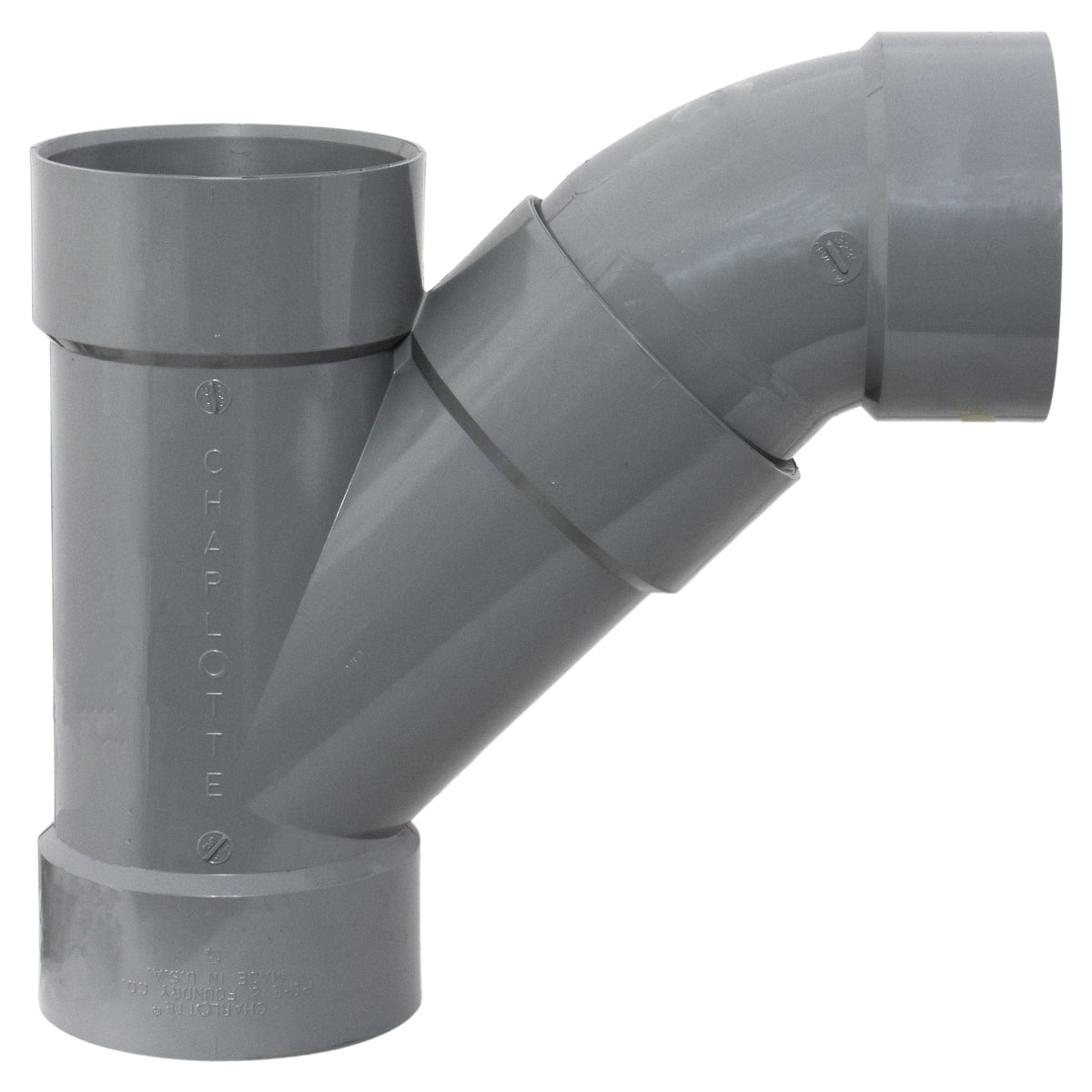 AW-00503-0060C 6" Combination Wye All Hub CPVC Chemical Drainage Fitting