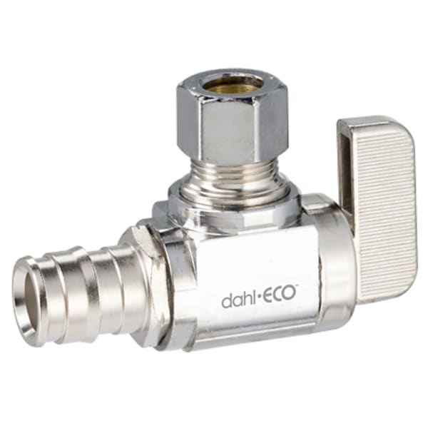 611-PRPX3-31-BAG 1/2" x 3/8" Angle Stop (Expansion Pex (F1960) x Compression)
