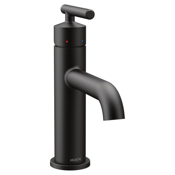 6145BL Gibson Single Hole Single-Handle Bathroom Faucet with Drain Assembly in Matte Black