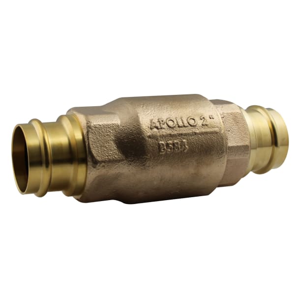 61LF10301PR Bronze Ball-Cone In-Line Check Valve with Standard Configuration 1/2" (2 x Press)