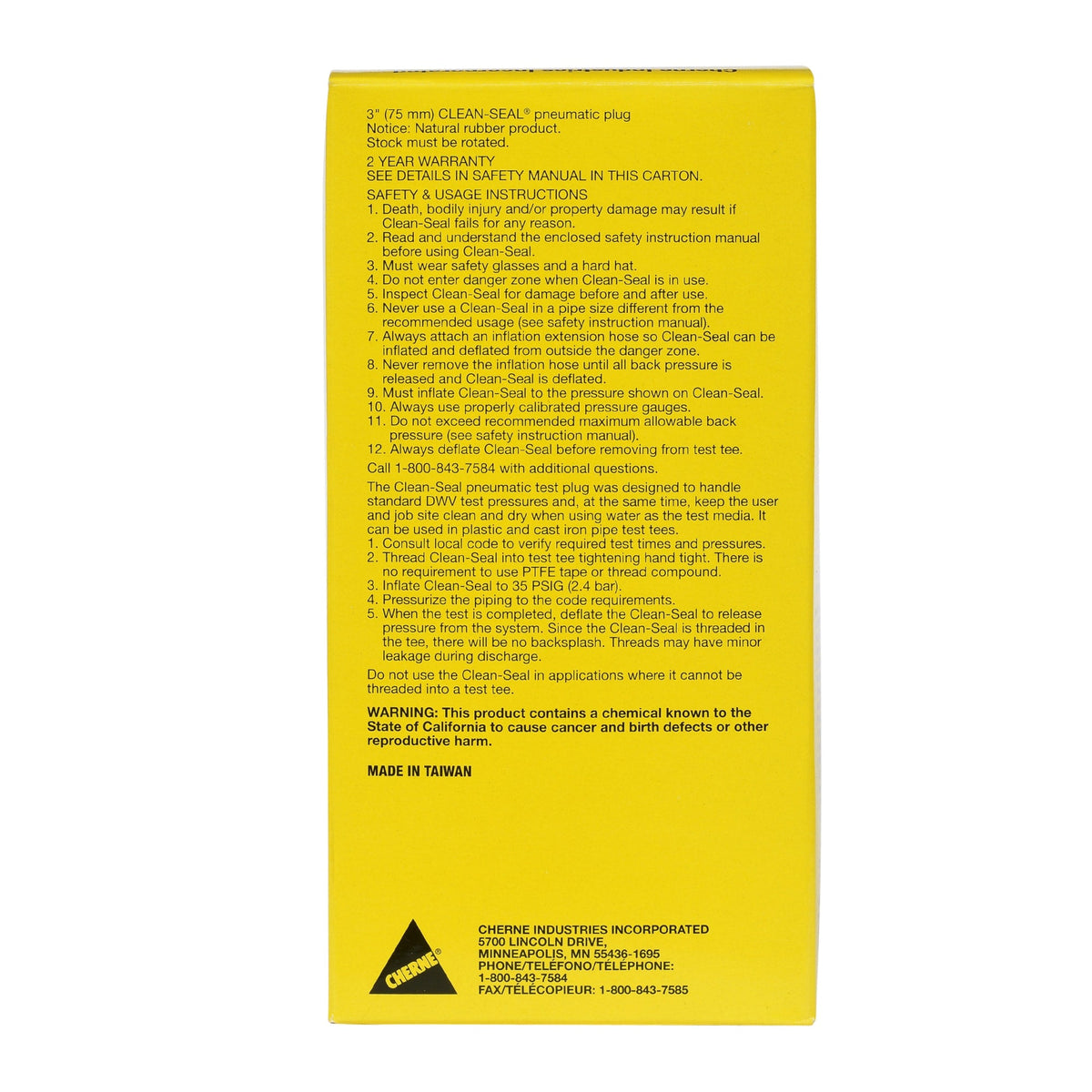 271713 3 in. Clean-Seal® Plug