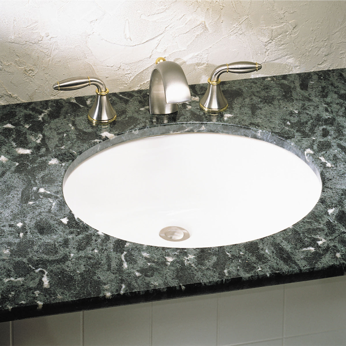 0497300.020 Ovalyn Large Under Counter Sink With Glazed Underside White