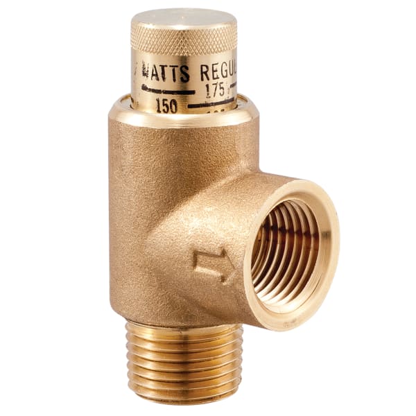 0556035 1/2" Lead Free Brass Poppet Type Calibrated Pressure Relief Valve, Adjustable 50-175 psi