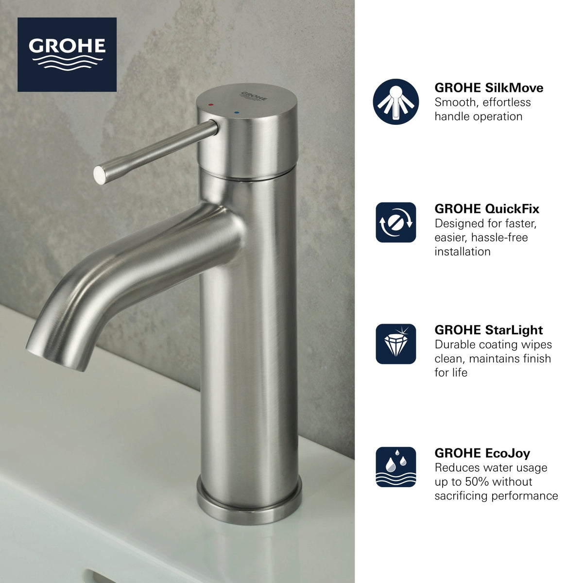 Single Hole Single-Handle S-Size Bathroom Faucet 1.2 GPM in CHROME 2359200A