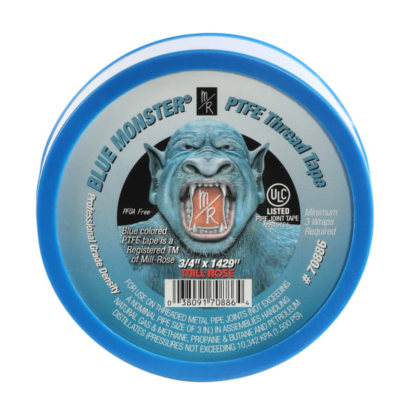 70886 3/4"x1429" Blue Monster PTFE Thread Tape