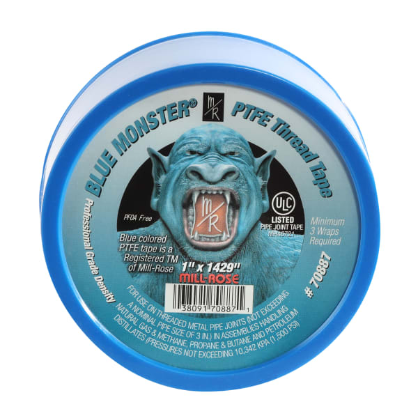 70887 1"x1429" Blue Monster PTFE Thread Tape