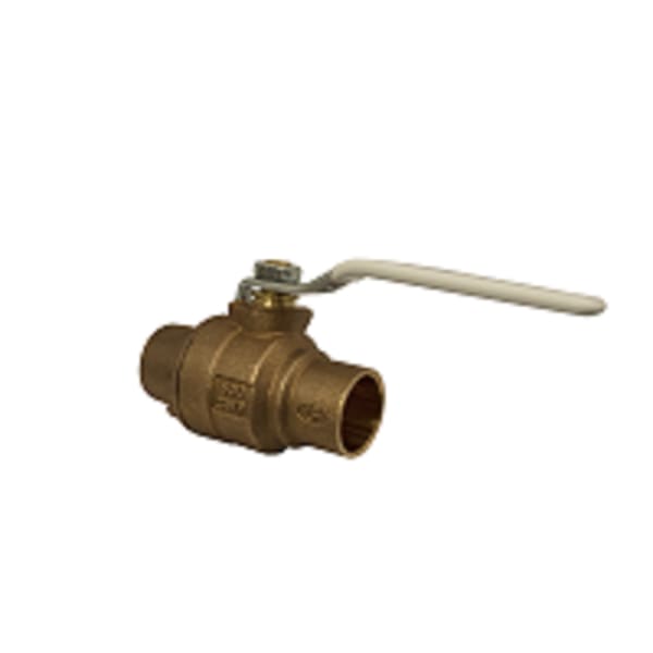 77CLF24301A Bronze 2 Piece Full Port Ball Valve with SS Ball & Stem, Standard Configuration 1/2" (2 x Solder)
