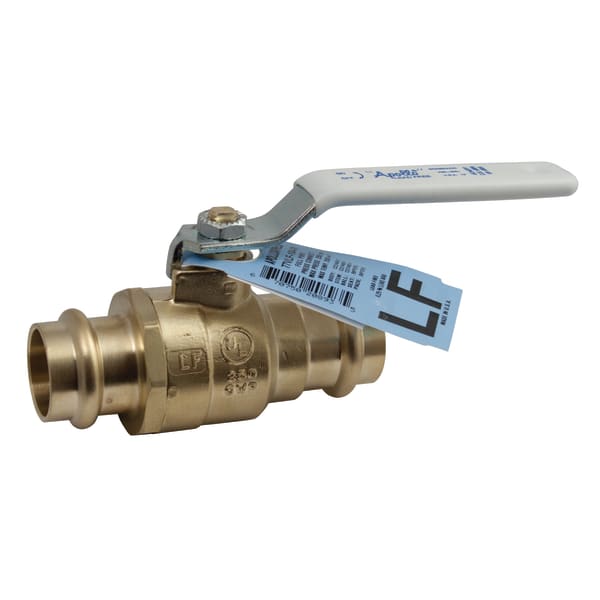 77VLF10301 Lead Free Brass 2 Piece Full Port Ball Valve with Standard Configuration 1/2" (2 x Press)