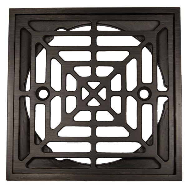 821-2SRBQPK1 Cast Strainer & Ring Oil Rubbed Bronze 4-1/2" Square