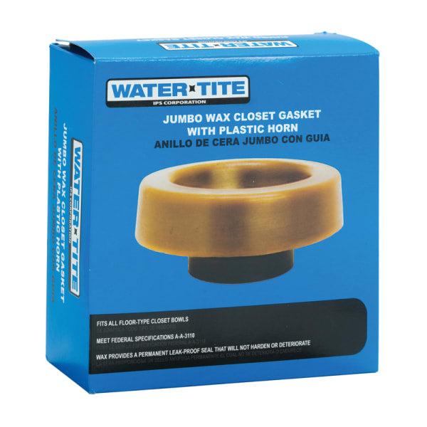 82561 Jumbo Wax Closet Gasket with Horn, 100% Pure Petroleum, Brown