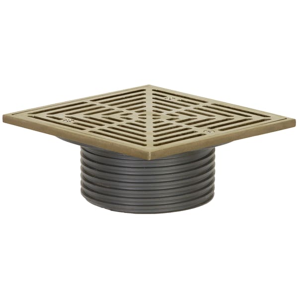 832-4DHNQ 4" FinishLine Top Only with Square Grate 7" Nickel Bronze Finish