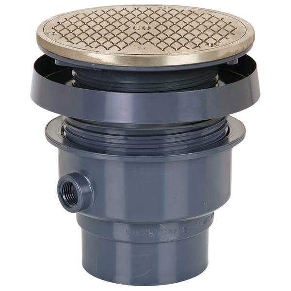 834-3PNR Cleanout Finish Line 3" PVC with 6" Nickel Bronze Round Cover