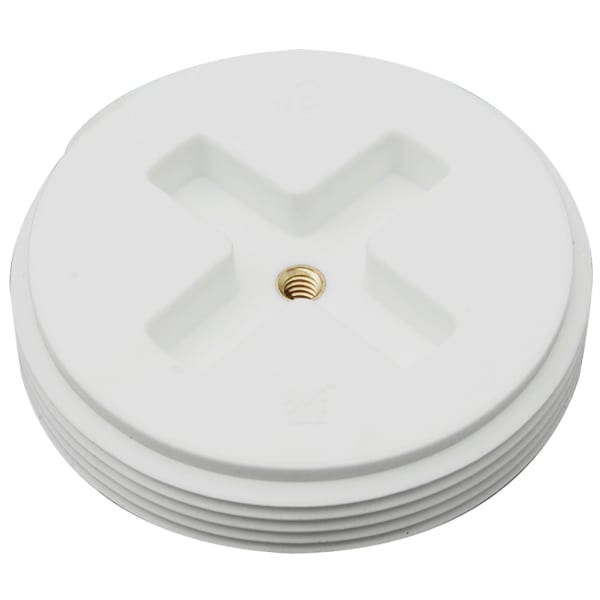 878-35 3-1/2" PVC C/O Plug with Threaded Brass Insert