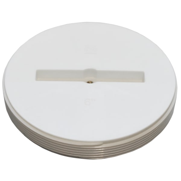 878-60 6" C/S Plug Slotted with Brs Insert PVC