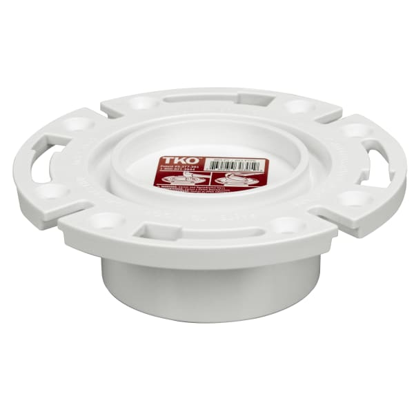 883-PT 3" H PVC One-Piece Knockout Closet Flange Flush Fit