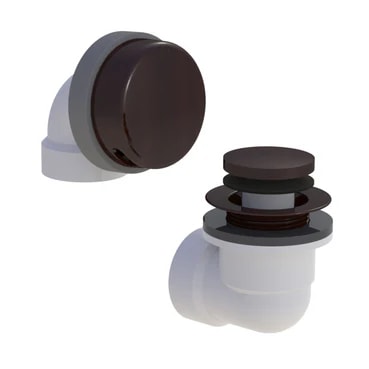 901-FA-ABS-WI 1-1/2" ABS Foot Actuated Bath Waste and Overflow Test Half Kit, Matte Black