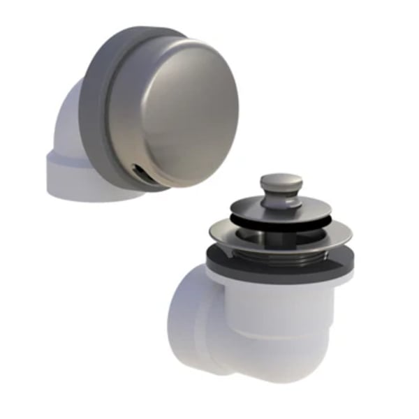 901-LT-ABS-BN 1-1/2" ABS Lift Turn Bath Waste and Overflow Test Half Kit Brushed Nickel