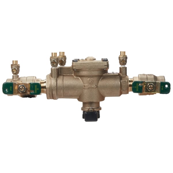 88004112 1" Lead Free Reduced Pressure Zone Backflow Preventer Assembly, Quarter Turn Shutoff Valves, Tee Handles, Backflow Flood Sensor