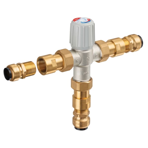 AM102C1070-SB-1LF 1 in Union Push Connect Mixing Valve LF 1070