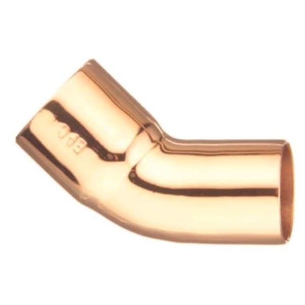 W 03321R 3/8" Copper Fittings - Cleaned & Bagged - 45 Degree Street Elbow Ftg x C