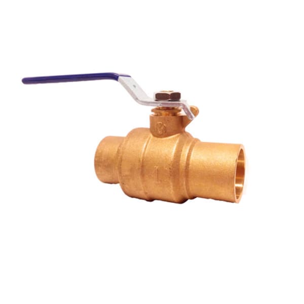BA-485B-112 1-1/2" - SWT x SWT - Brass, Full Port - Ball Valve - 600 WOG, RPTFE Seat, Chrome Plated Ball