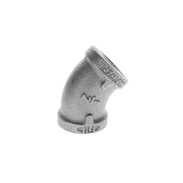 520-203 1/2" Black Iron Elbow - 45°