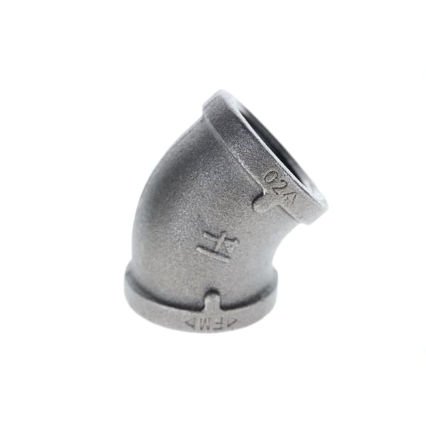 520-206 1-1/4" Black Iron Elbow - 45°