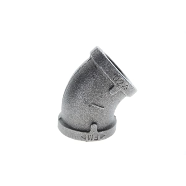 520-205 1" Black Iron Elbow - 45°