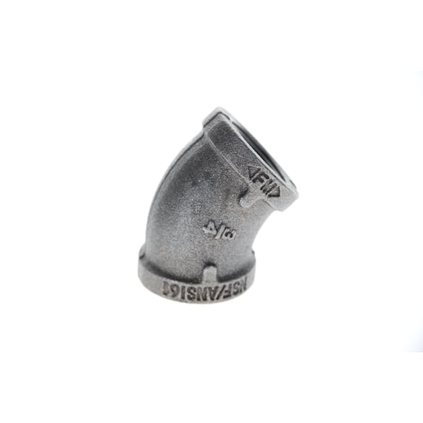 520-204 3/4" Black Iron Elbow - 45°