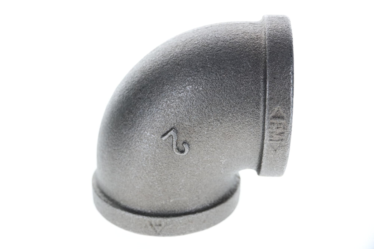 520-009 2-1/2" Black Iron Elbow - 90°