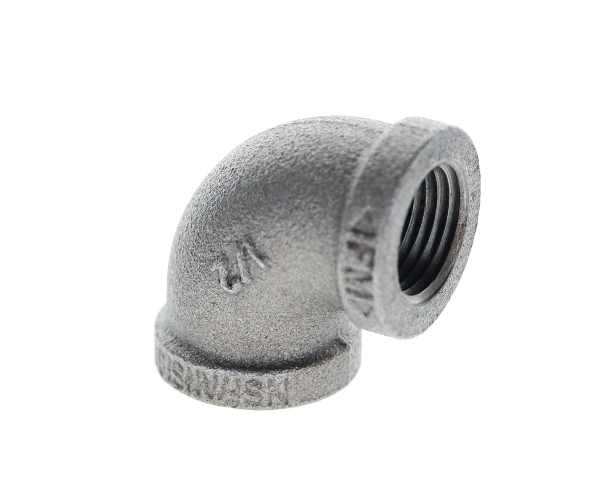 520-001 1/4" Black Iron Elbow - 90°