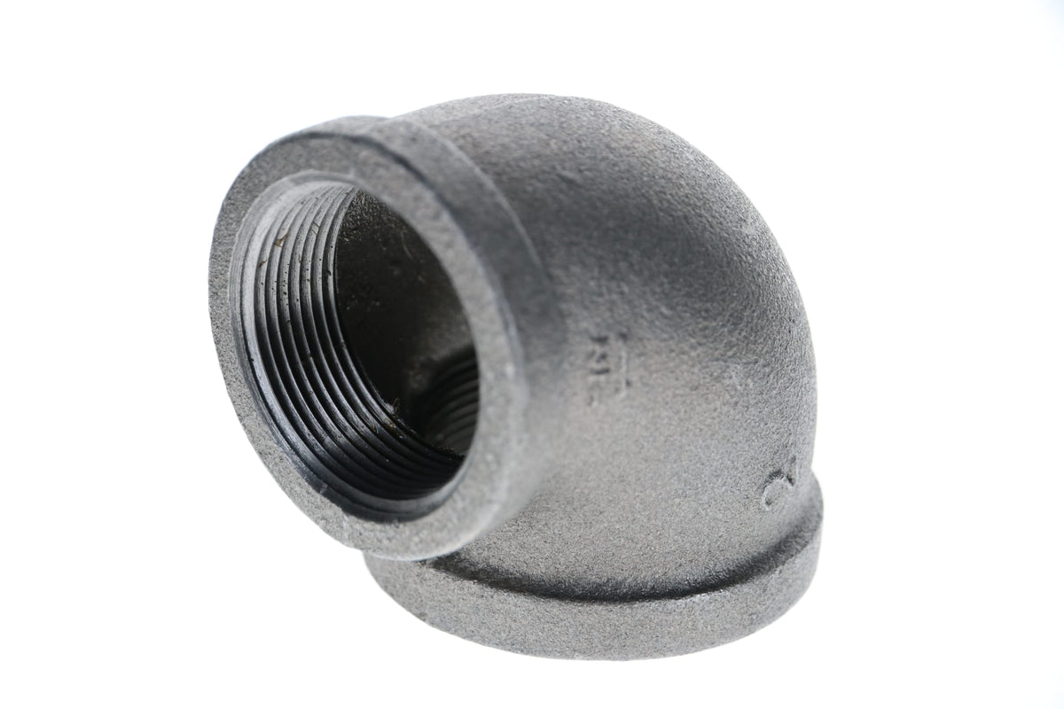 520-186 2" x 1-1/4" Black Iron Elbow - 90°
