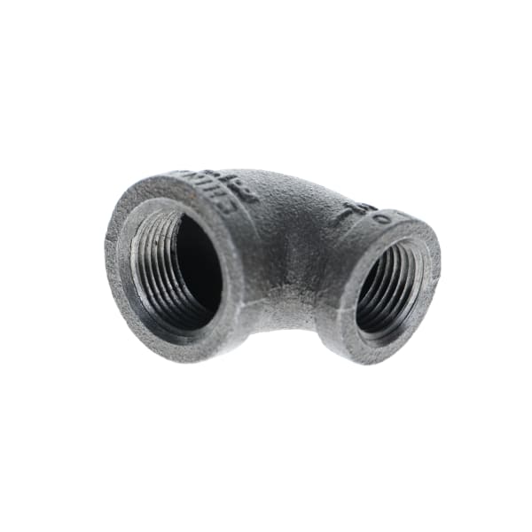 520-132 1/2" x 3/8" Black Iron Elbow - 90°