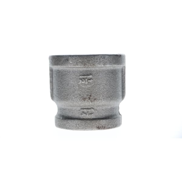 521-376 1-1/2" x 1-1/4" Black Iron Coupling