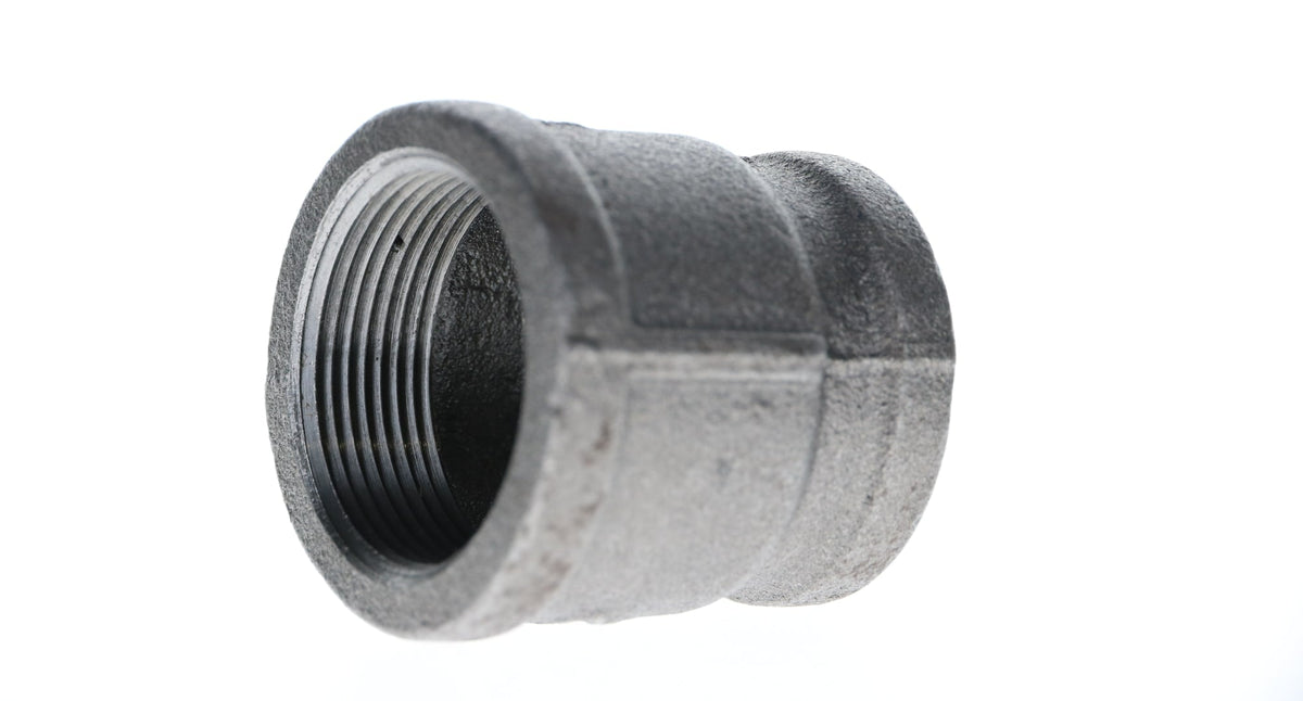 521-376 1-1/2" x 1-1/4" Black Iron Coupling