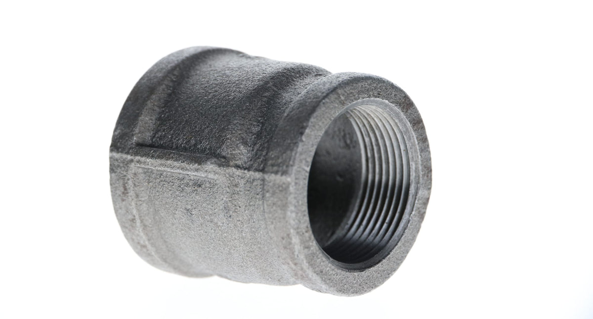 521-376 1-1/2" x 1-1/4" Black Iron Coupling
