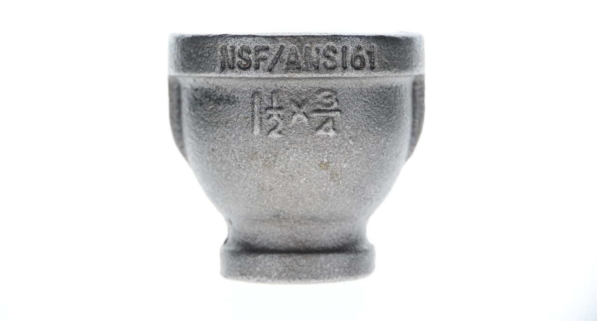 521-374 1-1/2" x 3/4" Black Iron Coupling
