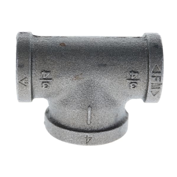 520-445 3/4" x 3/4" x 1" Black Iron Tee