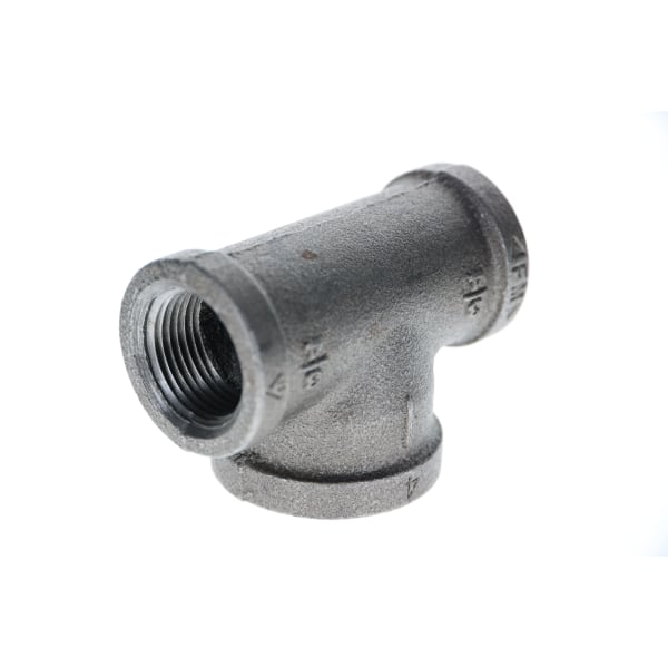 520-334 1/2" x 1/2" x 3/4" Black Iron Tee