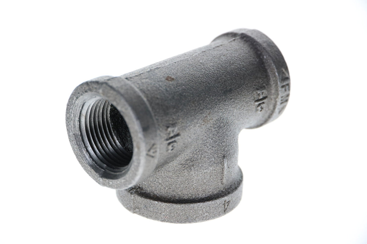 520-445 3/4" x 3/4" x 1" Black Iron Tee