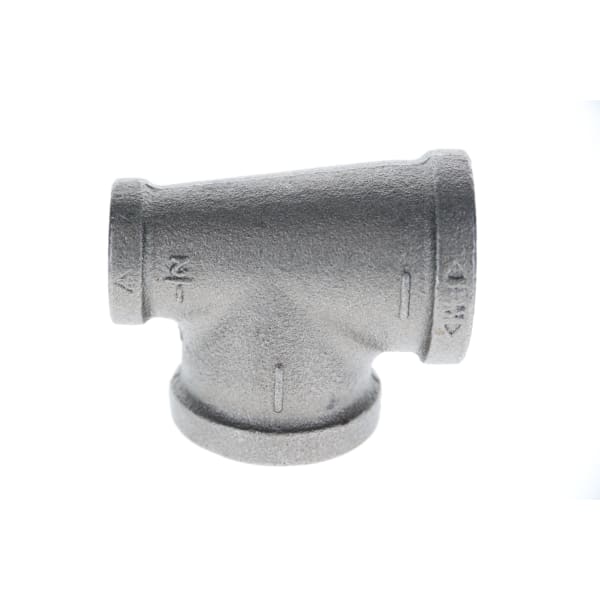 520-793 1" x 1/2" x 1" Black Iron Tee
