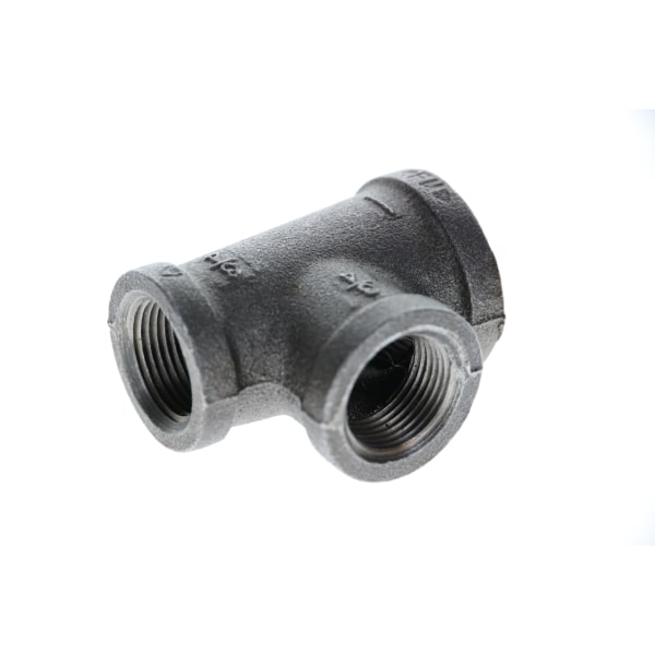 520-636 1-1/4" x 1/2" x 1-1/4" Black Iron Tee