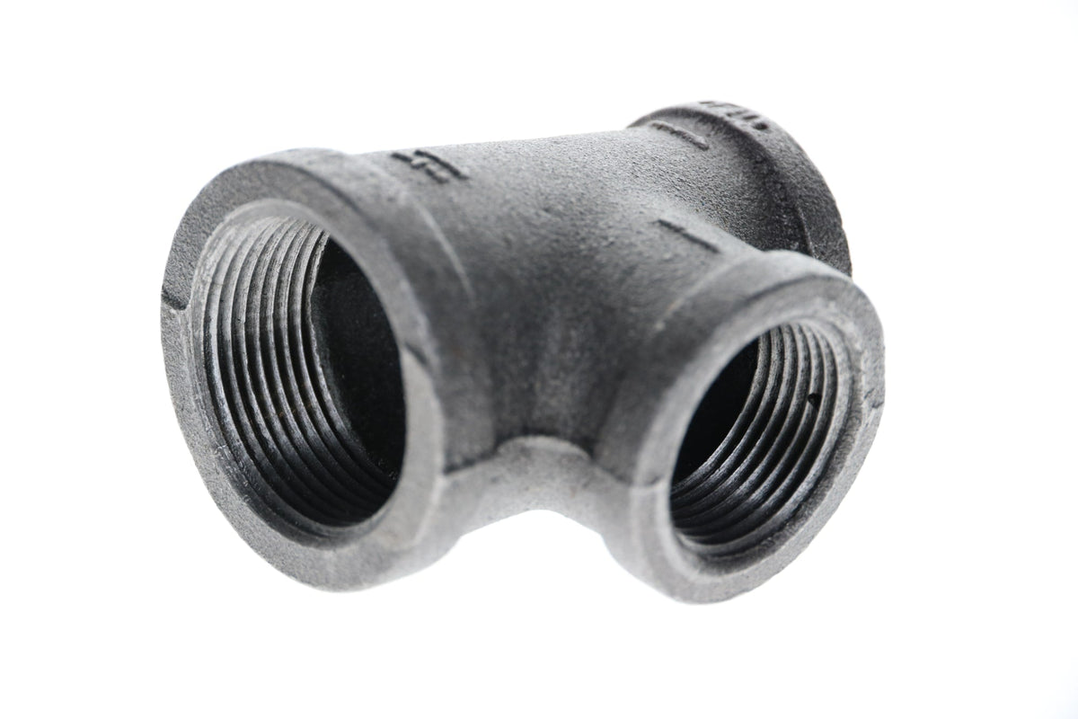520-755 1-1/2" x 1" x 1" Black Iron Tee