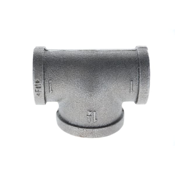 520-556 1" x 1" x 1-1/8" Black Iron Tee